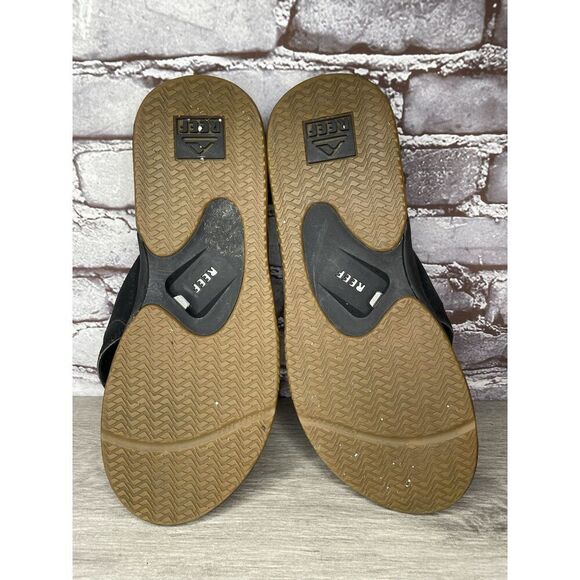 Reef Black Synthetic Bottle Opener Foam Flip Flop Sandals Men’s Sz 13M US/46EU - Picture 7 of 16